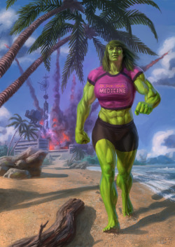 biram-ba-gallery: She-Hulk (Marvel Comics) fan art. I haven’t