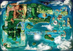 noahberkley:  Hoenn map art for Pokemon Ruby/Sapphire by you guessed it … KAWAYOO!!! 