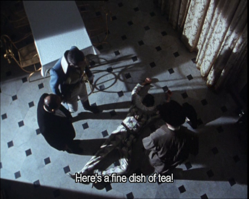 maisouipoirot:- Here’s a fine dish of tea! Peer of the realm murdered in cold blood under the 