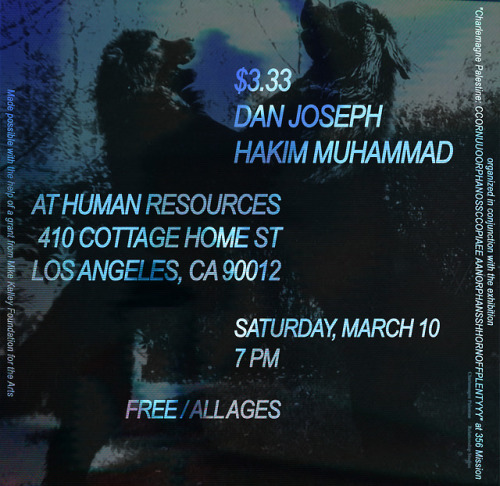$3.33Dan JosephHakim Muhammadat Human Resources (410 Cottage Home St/LA CA 90012)Saturday, March 10,