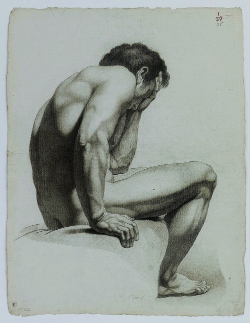 hadrian6:  Male Nude Seated with his Head