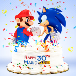 sonicthehedgehog:  Happy 30th birthday, old pal. Here’s to another 30-year run. 