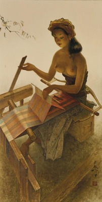 The Weaver, by Lee Man Fong, via MutualArt.