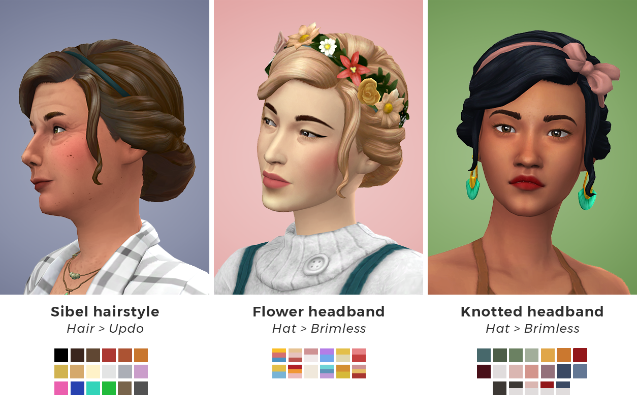 sims 4 cc hair updo