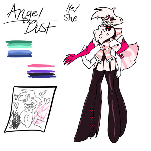 HAZBIN HOTEL REDESIGNS-Angel Dust And Alastor