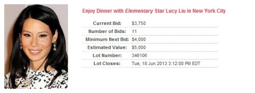 elementarystan:Bid on an Elementary Set Visit or Dinner with Lucy Liu!Proceeds benefit Brooklyn Acad