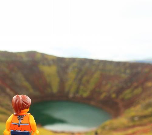 I didn’t know about the existence of this crater, Kerið. We just found it on our way from Self