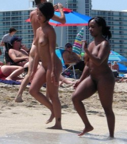 real-naturist-beach:  black chicks on the nude beach