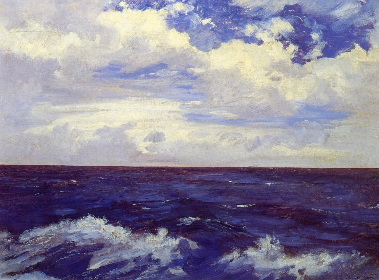 dappledwithshadow:  Mar AtlánticoJosé María Velasco 1889 Painting - oil on canvas