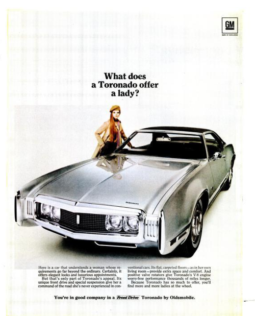 What does a Toronado offer a lady?
