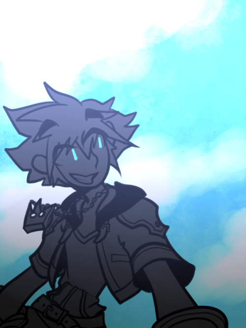 wuin-its-kingdom:  “ You’ve got your head high up in the clouds boy. “ ( Can I admit to the fact that this maybe the second - third time I’ve ever drawn Sora? I can’t believe it either. )
