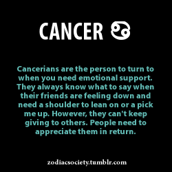 zodiacsociety:  Cancer Facts If Each Zodiac