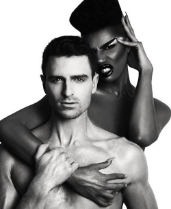 harrietmorrison: Milk and Naomi Smalls as Dolph Lundgren and Grace Jones photographed by Adam Ouahmane