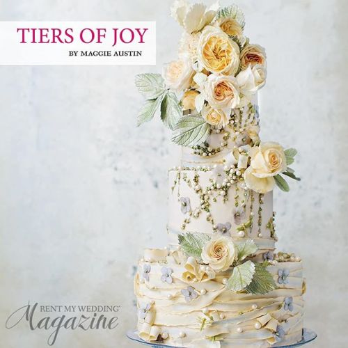 Check beautiful Summer Cake Trends from @maggieaustincake featured in @RentMyWedding Magazine! Photo