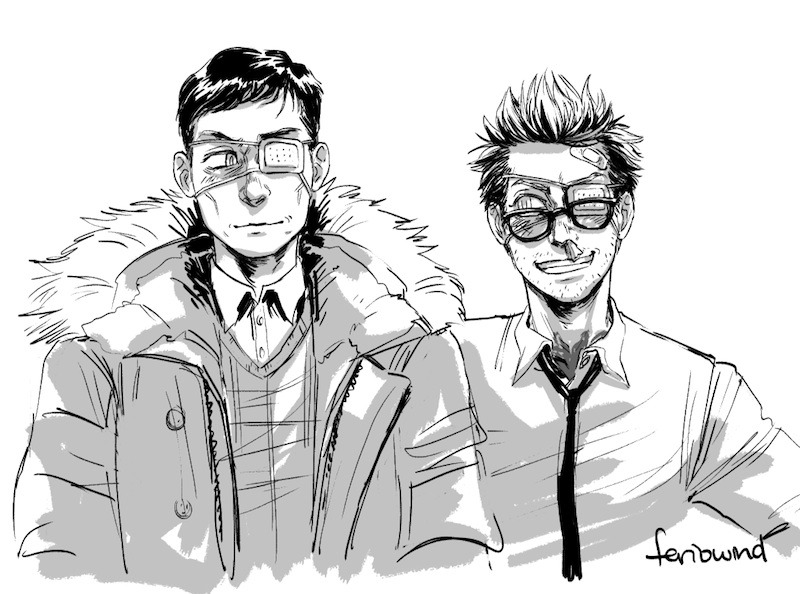 feriowind:  I was struck with a terrible need to draw Newt and Hermann with eyepatches,