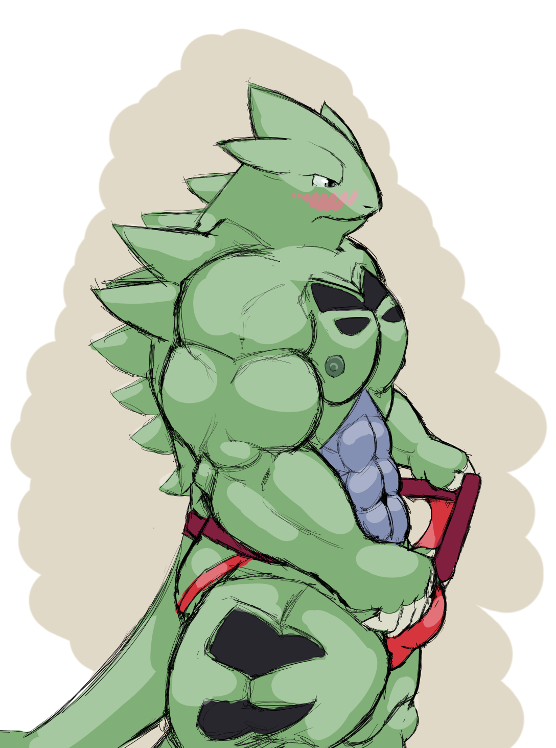 viridianvariant:  I got bored so here’s a buff ttar trying on undies. I don’t