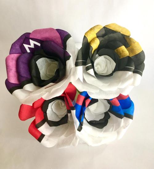  Pokeball Roses made by theelegantotaku 