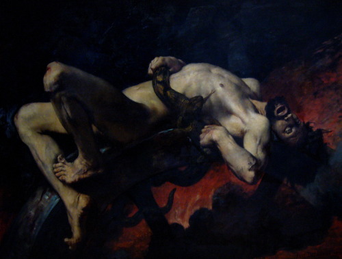 lionofchaeronea:Ixion Cast into Tartarus, Jules-Élie Delaunay, 1876