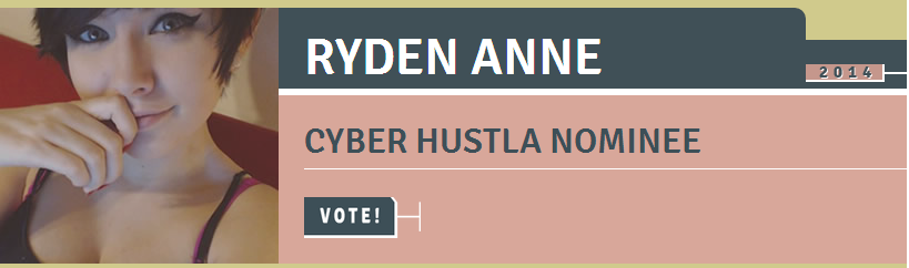gaymommy:  GUYS OH MY GOD!!!!!!!! i am nominated for cyber hustla of the year!!!!!!!!!!!!