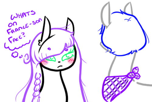 ask-japan-pony:ask-francepony:ask-japan-pony:ask-francepony: “You there Japan?    (Crap)    =3