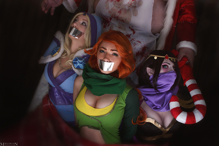 Anastasia as CMKarina as Windrunner Alyona as Lanaya Sergei as Pudge photo by me