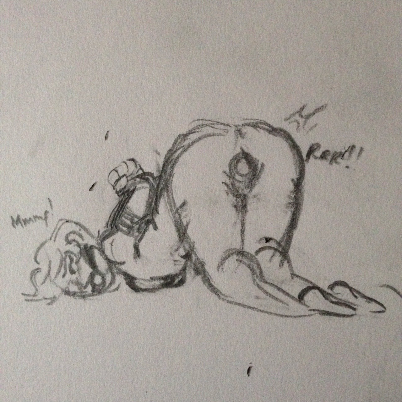 lokiratempegkbisadosa:  Too lazy to draw on laptop so have some lame porn sketches