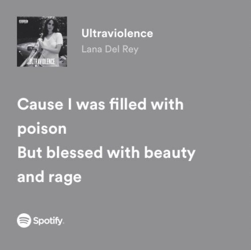 No One In The World Understands Me Like Lana Del Rey.