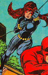 fuckyeahblackwidow:  Since there’s been a lot of talk lately about how women are drawn in superhero comics, anatomy, costume design, and the ongoing case of the disappearing spines, I thought I’d show you how Natasha used to be drawn, in panels dated