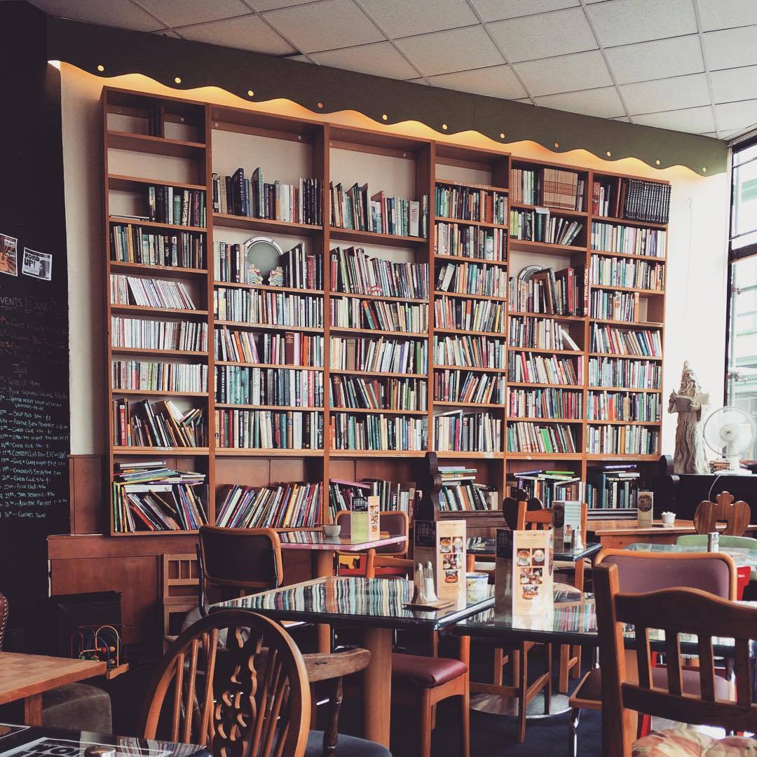 booksandpublishing:  Meet my favourite bookish wall. £1.50 for paperbacks and £2.00