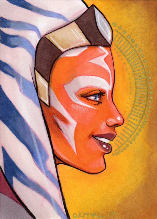 starsintheskysandsontheshore:Ahsoka Tano ATCs FOR SALE on EBAY! Bid to own!CLICK HERE TO VIEW ALL