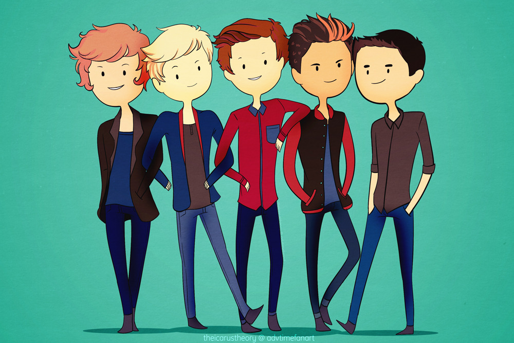 advtimefanart:  For anon who requested some One Direction Time!  Sometimes I do a