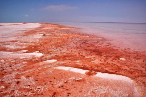 The Bleeding Sea is a large inland sea in eastern Essos. It is named for its blood-red waters, which