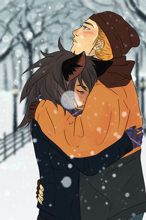 siriurei:  its finally snowing lads, right in time Femslash February day 1 - Catradora