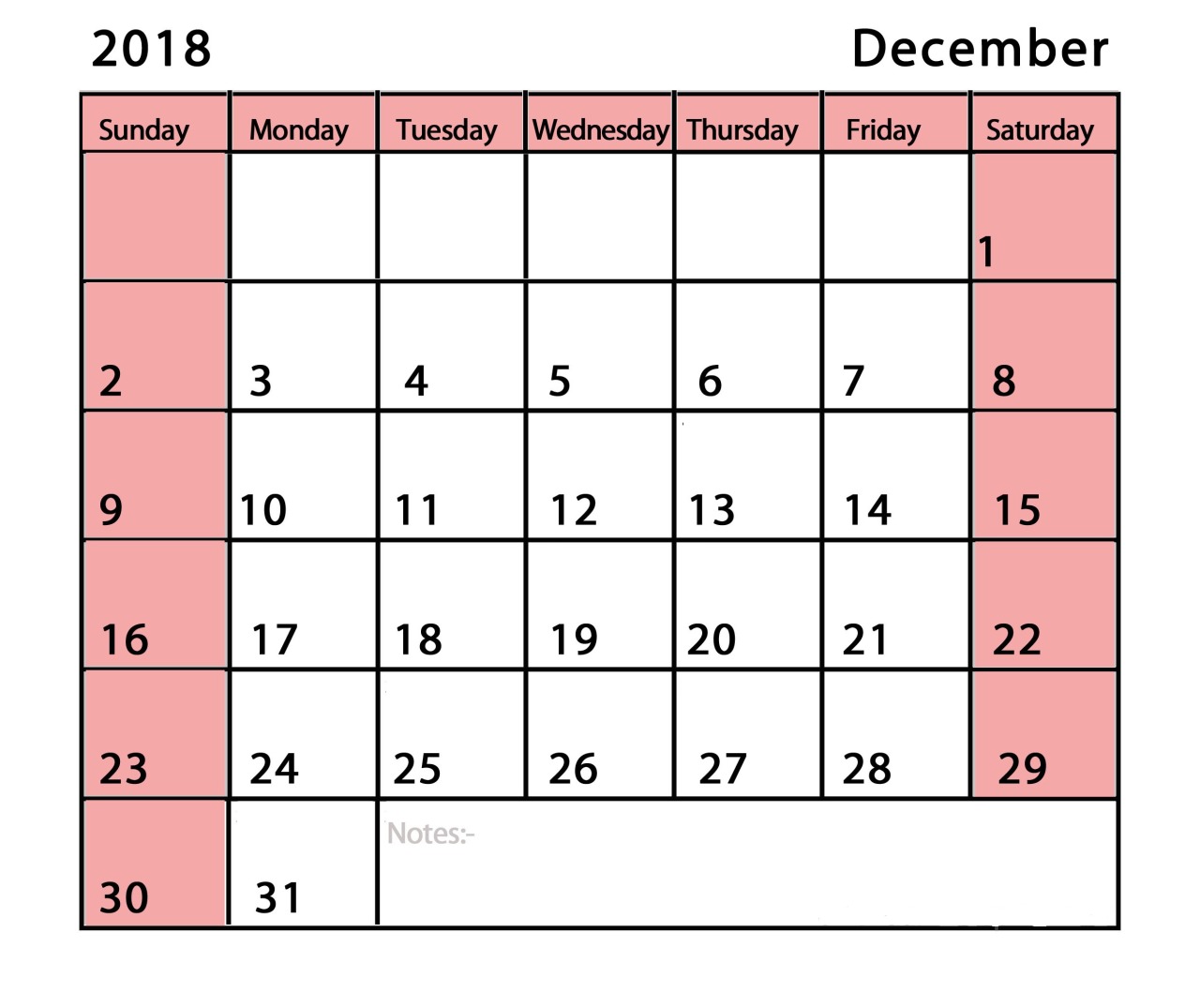 December 18 Calendar Excel December 18 Calendar Excel