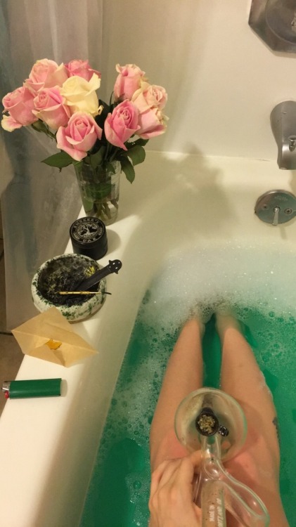 sagex420: weed + bubble baths