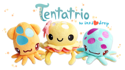 Inki-Drop:  Sckawaii:  Adorable New Tentatrio Plush From Inki-Drop. Wp.me/Pjh27-3Pc