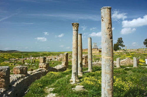 historyfilia:Temple of Juno Caelestisand Capitoline temple in Thuburbo Majus, Tunisia