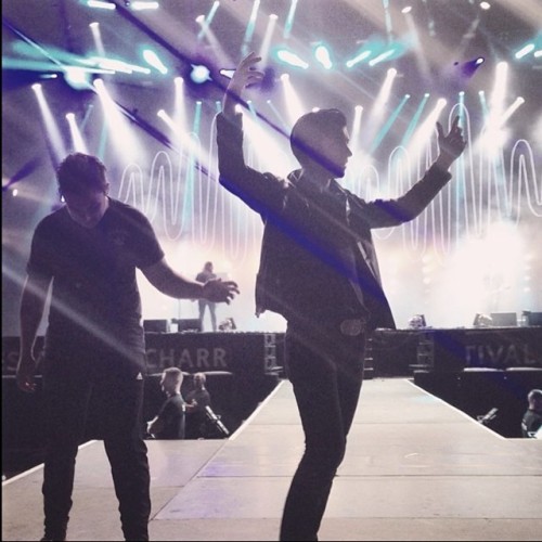 coneyislandbby: Arctic Monkeys leaving Vieilles Charrues Festival, 19 July 2014