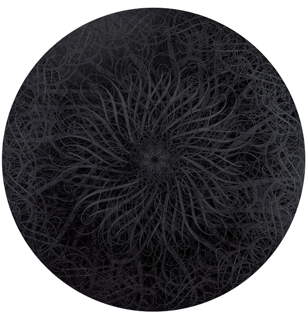 cavetocanvas:Ryan McGinness, Untitled (Black Hole, Black on Black), 2010