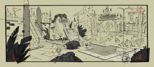 seanjimenezcartoonart: Background Designs for Gravity Falls episode &ldquo;Golf War&rdquo; From bg