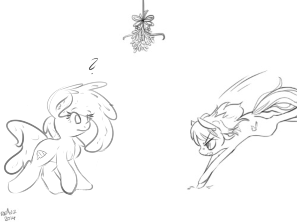 askshinytheslime:  :3Christmass mistletoe thing. askblazingsaddles that person have