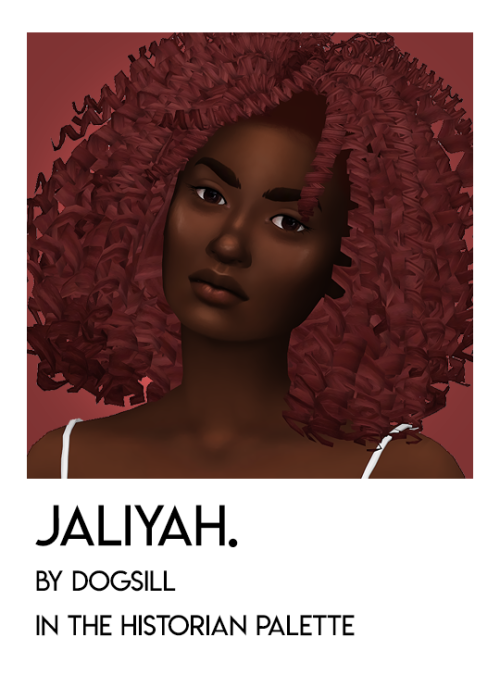 jaliyah by @dogsillinfo:28 add-on swatches in serindipitysims&rsquo; historian paletterequires dogsi