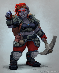 fzcmonday:commission for a dark iron dwarf!