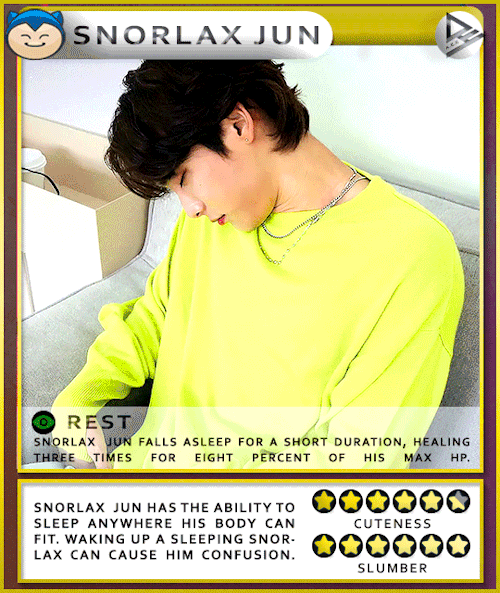 Park Junhee As Pokemon Even Tho He Is A Case Of A Childhood Spent Wrong Because He Never Watched It According