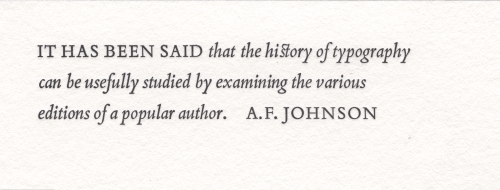 we may wish to know who first said it, but apt dictum from alfred forbes johnson. his next line read