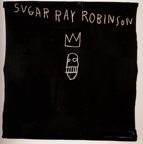Sugar Ray Robinson, 1982, Jean-Michel BasquiatMedium: acrylic,crayon,canvas #americanart#neoexpressionism#basquiat#jeanmichelbasquiat