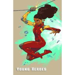 marcusthevisual:  Newest Young Heroes Poster: Young Misty Knight. Another older teen with this one, more like 17 or 18 years old, young adult private investigator. (Read about her here: https://goo.gl/V6g608) Peace Ya’ll. Check out this and more heroes