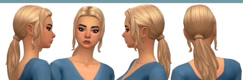 stephanine-sims:- ̗̀ Belle Hair ̖́-A simple ponytail with a cute fringe~ Comes in all standard EA co