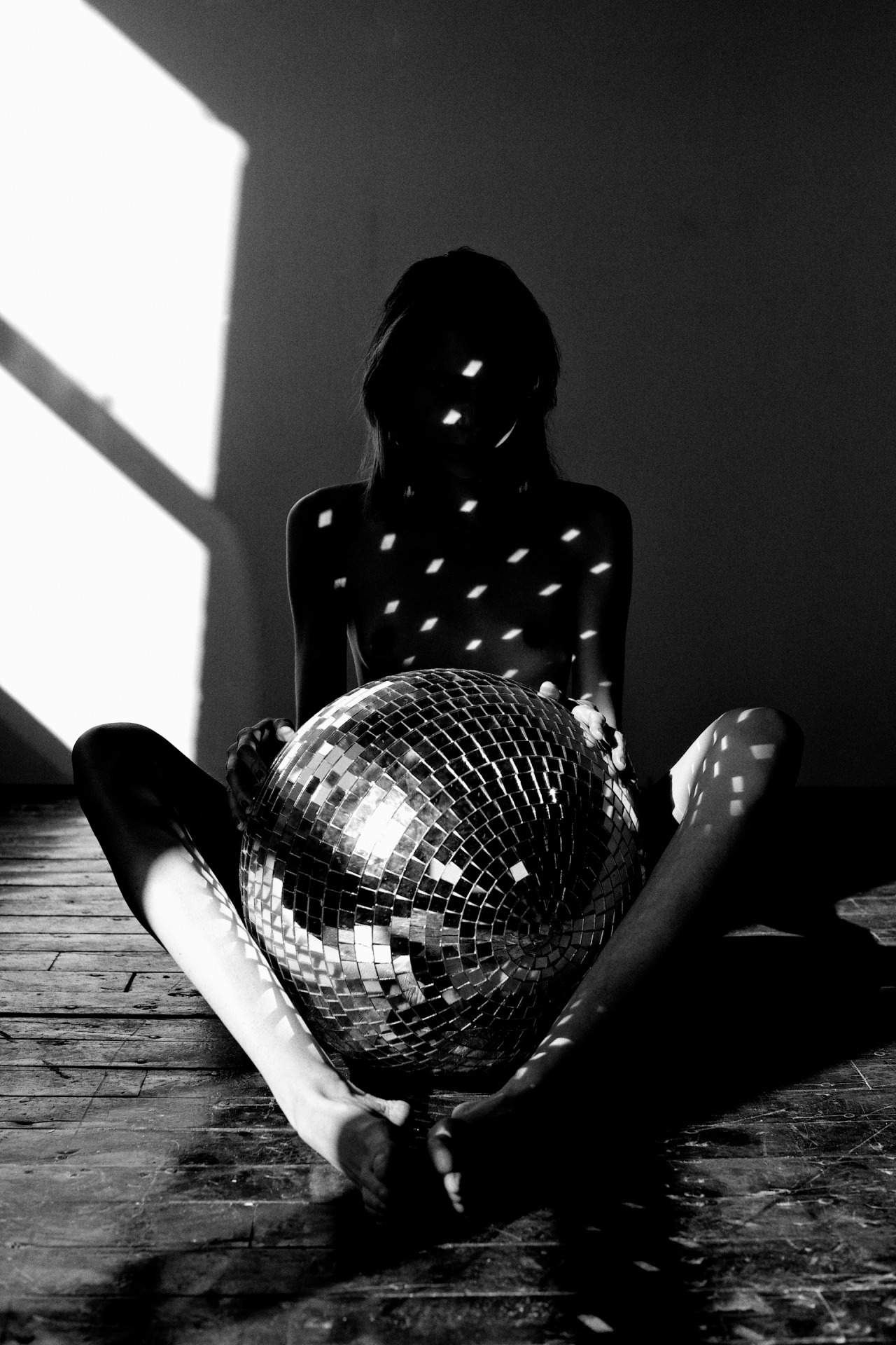creativerehab:
“Petra with disco ball.
”