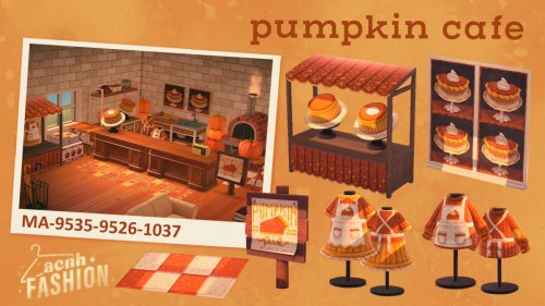 pumpkin cafe collection - pie hats, aprons, signs, shelves